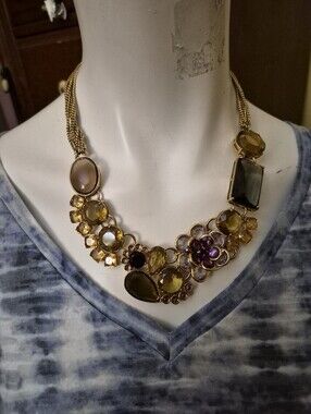 Banana Republic Garden Flowers Bloom Statement Necklace